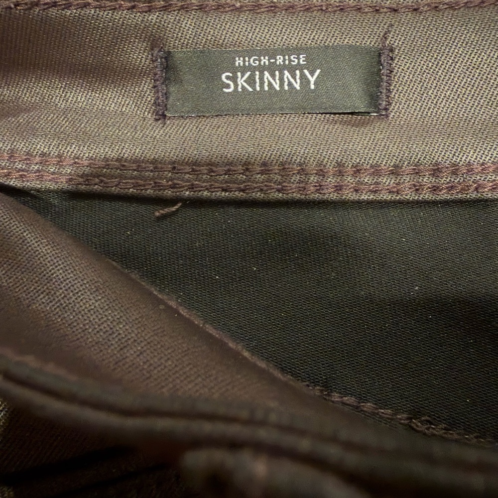 WHBM Women’s Brown Cargo Leather Look Jeans - Picture 7 of 8